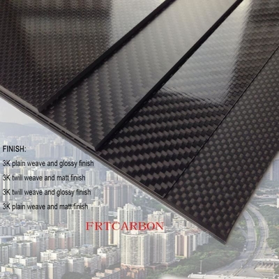 1mm 2mm 3mm Até 10mm Folha de fibra de carbono tecida 3k e personalização com suporte USD