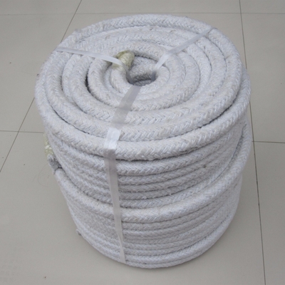 Corda redonda trançada de fibra cerâmica de 3-60 mm personalizável 6 mm para aplicações de temperatura