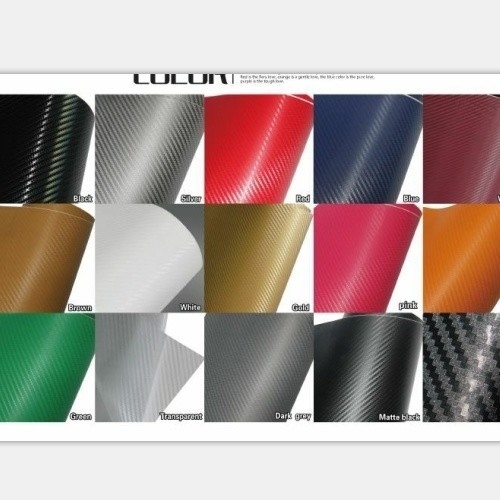 Resistente à água Sim Placa de fibra de carbono Espessura 0,18 mm PVC Decal Sticker Vinyl Film