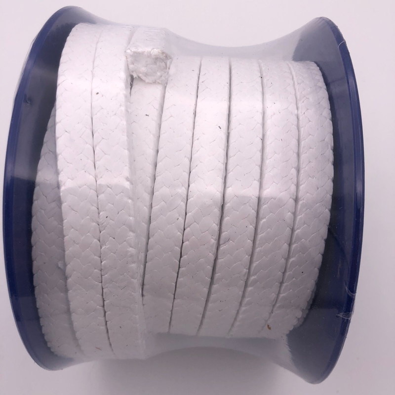 Materiais oleaginosos Embalagens de glândulas de PTFE brancas trançadas para vedação de bomba em tamanhos de 3*3mm a 60*60mm